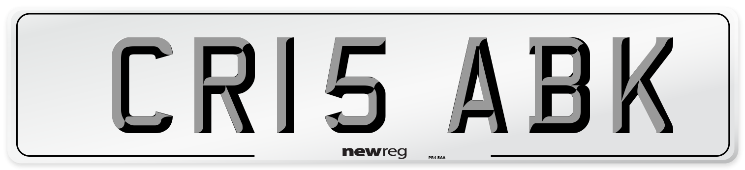 CR15 ABK Number Plate from New Reg